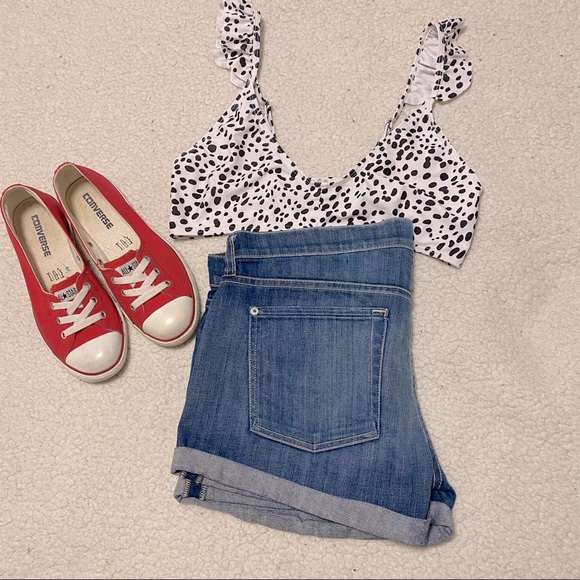 7 For All Mankind Pants - 7 For All Mankind Blue Jean Shorts with Cuffs